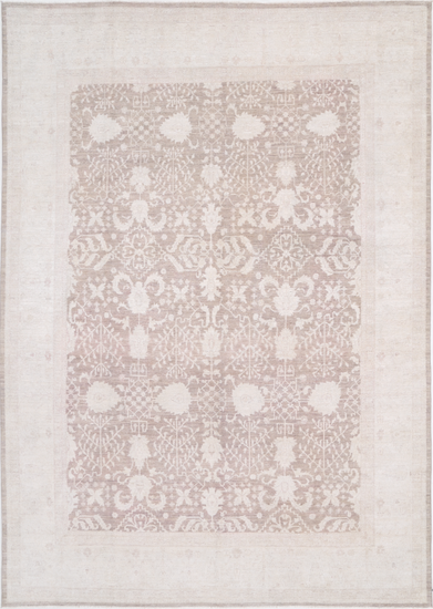 Hand Knotted Serenity Wool Rug - 9' 6" X 13' 8" 9' 6" X 13' 8" (290 X 417) / Brown / Wool