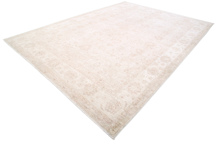 Hand Knotted Serenity Wool Rug - 9' 11" X 13' 7" 9' 11" X 13' 7" (302 X 414) / Ivory / Wool