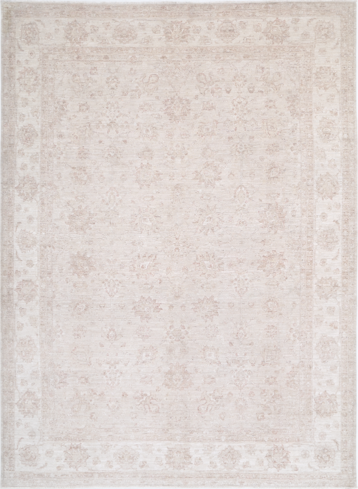 Hand Knotted Serenity Wool Rug - 9' 11" X 13' 7" 9' 11" X 13' 7" (302 X 414) / Ivory / Wool