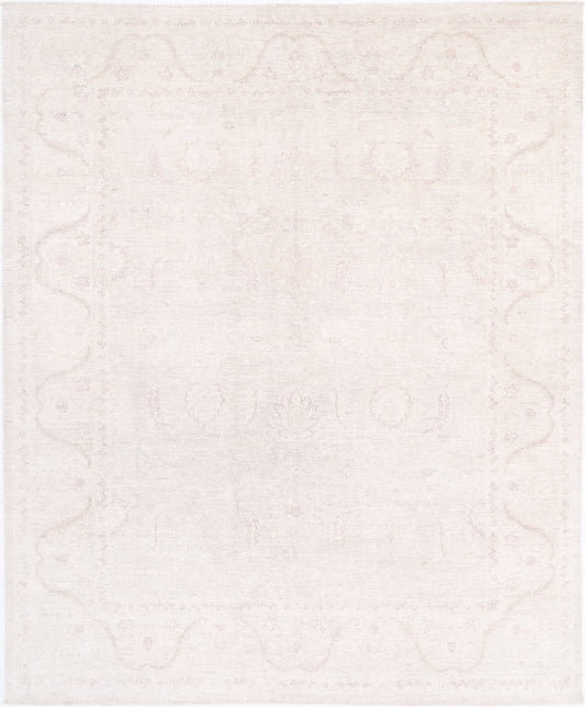 Hand Knotted Serenity Wool Rug - 7' 11" X 9' 5" 7' 11" X 9' 5" (241 X 287) / Ivory / Wool