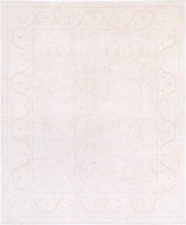 Hand Knotted Serenity Wool Rug - 7' 11" X 9' 5" 7' 11" X 9' 5" (241 X 287) / Ivory / Wool