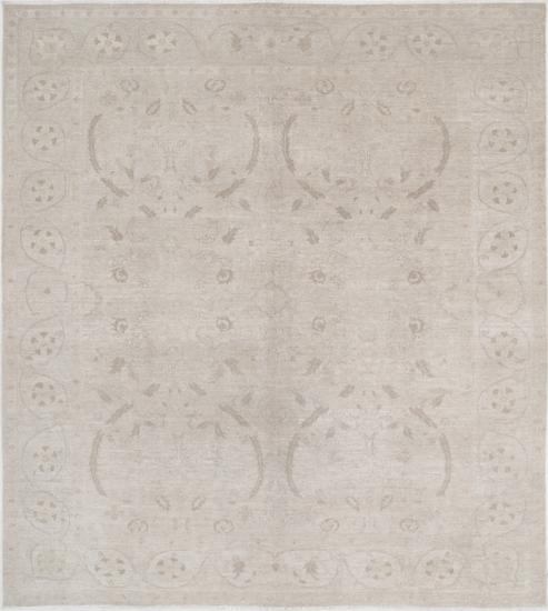 Hand Knotted Serenity Wool Rug - 7' 9" X 8' 7" 7' 9" X 8' 7" (236 X 262) / Ivory / Wool