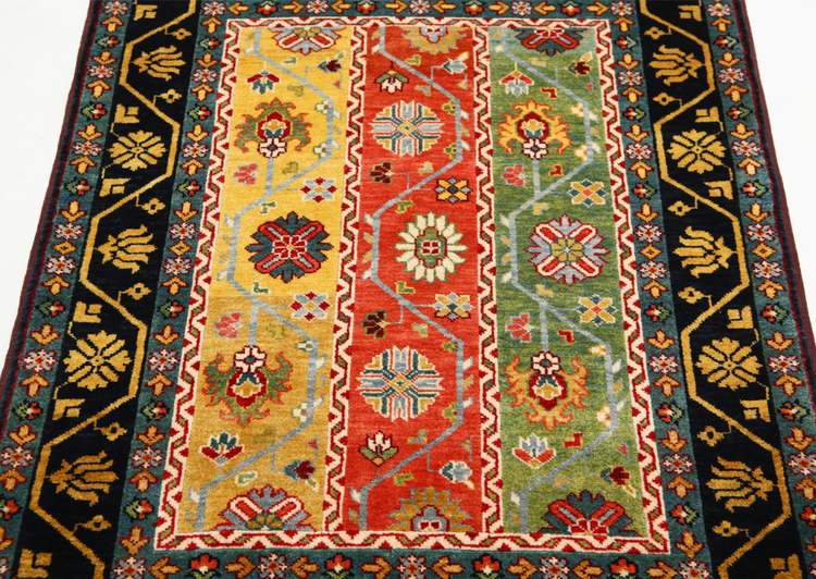 Hand Knotted Shaal Wool Rug - 3' 2" X 4' 3" 3' 2" X 4' 3" (97 X 130) / Multi / Wool