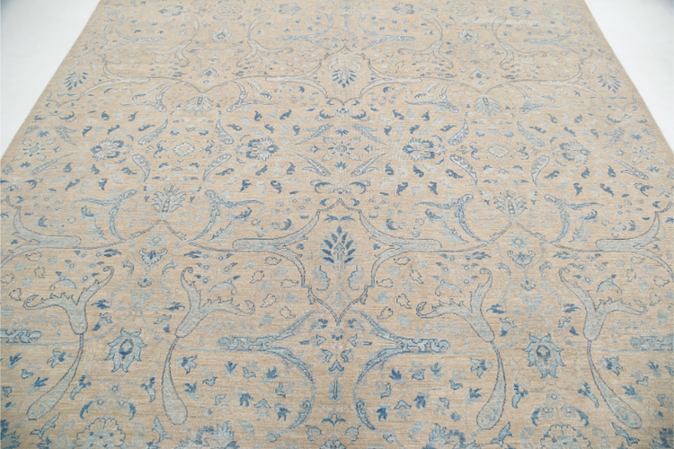 Hand Knotted Artemix Wool Rug - 8' 11" X 12' 1" 8' 11" X 12' 1" (272 X 368) / Taupe / Wool