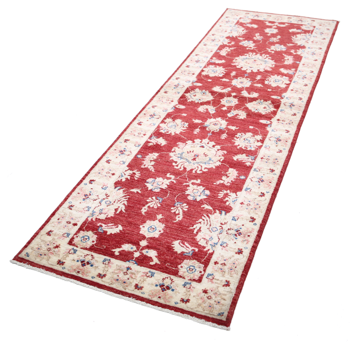 Hand Knotted Ziegler Wool Rug - 2' 8" X 8' 5" 2' 8" X 8' 5" (81 X 257) / Red / Wool