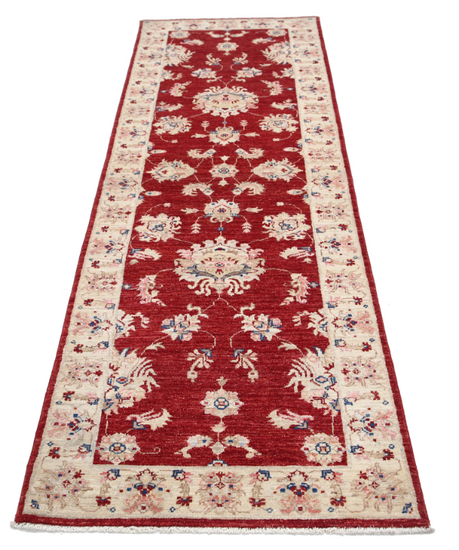 Hand Knotted Ziegler Wool Rug - 2' 8" X 8' 5" 2' 8" X 8' 5" (81 X 257) / Red / Wool