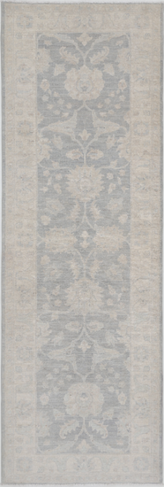 Hand Knotted Serenity Wool Rug - 2' 7" X 8' 4" 2' 7" X 8' 4" (79 X 254) / Grey / Wool