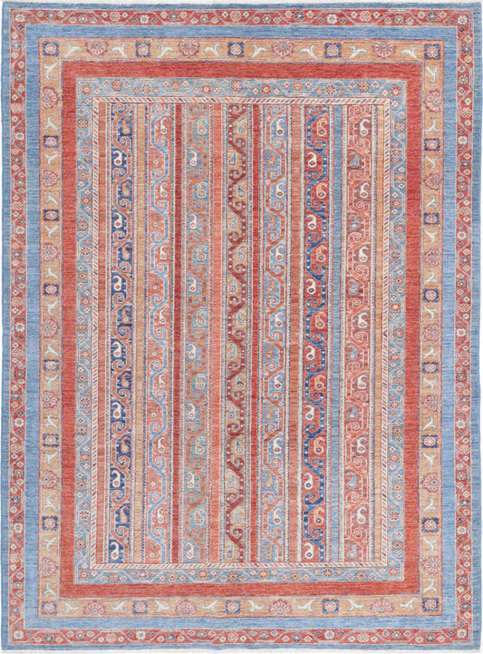 Hand Knotted Shaal Wool Rug - 5'9'' x 7'8''