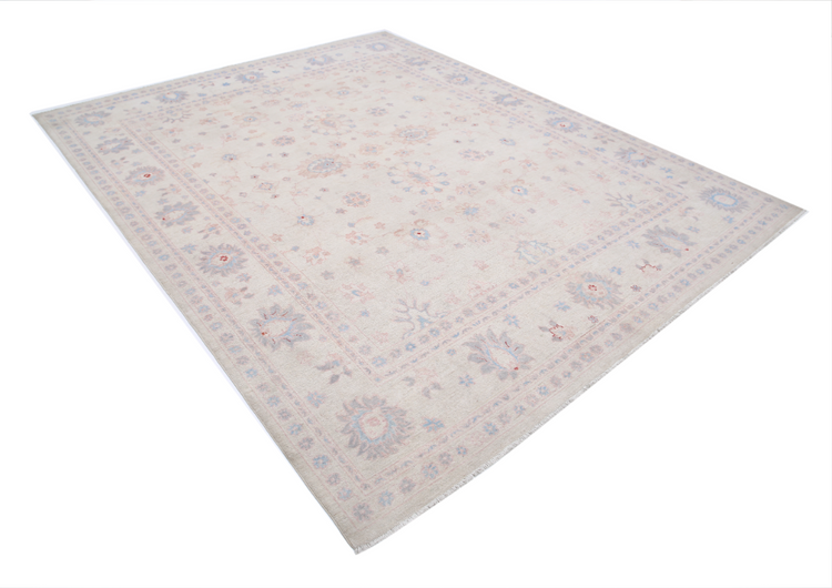 Hand Knotted Serenity Wool Rug - 7' 11" X 9' 9" 7' 11" X 9' 9" (241 X 297) / Ivory / Wool