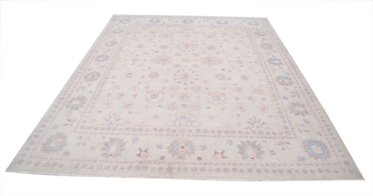 Hand Knotted Serenity Wool Rug - 7' 11" X 9' 9" 7' 11" X 9' 9" (241 X 297) / Ivory / Wool