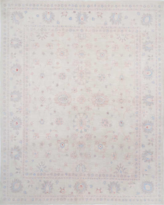 Hand Knotted Serenity Wool Rug - 7' 11" X 9' 9" 7' 11" X 9' 9" (241 X 297) / Ivory / Wool