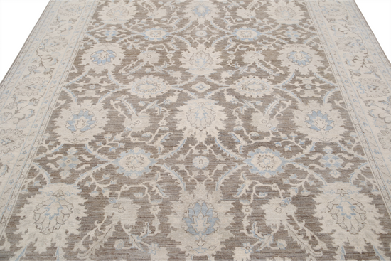 Hand Knotted Serenity Wool Rug - 7' 7" X 9' 9" 7' 7" X 9' 9" (231 X 297) / Brown / Wool