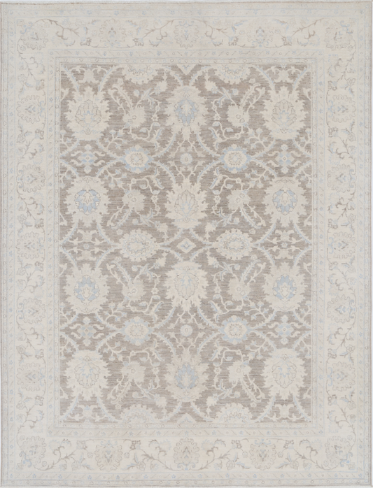 Hand Knotted Serenity Wool Rug - 7' 7" X 9' 9" 7' 7" X 9' 9" (231 X 297) / Brown / Wool