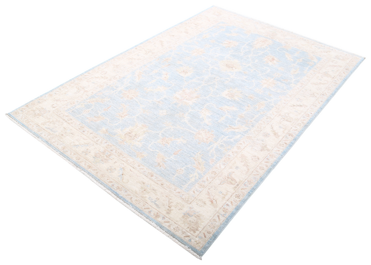 Hand Knotted Serenity Wool Rug - 4' 9" X 6' 11" 4' 9" X 6' 11" (145 X 211) / Blue / Wool