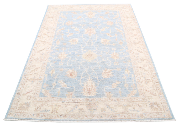 Hand Knotted Serenity Wool Rug - 4' 9" X 6' 11" 4' 9" X 6' 11" (145 X 211) / Blue / Wool