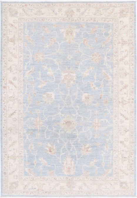 Hand Knotted Serenity Wool Rug - 4' 9" X 6' 11" 4' 9" X 6' 11" (145 X 211) / Blue / Wool