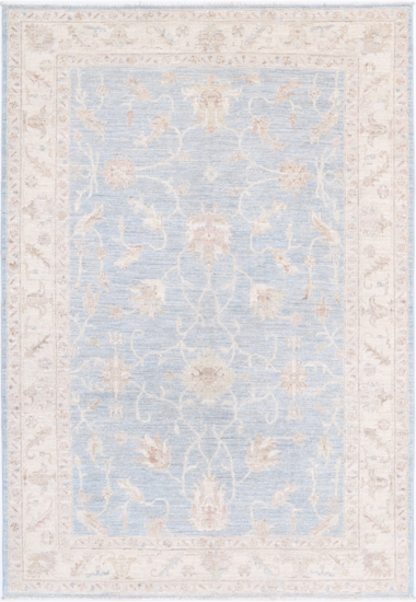 Hand Knotted Serenity Wool Rug - 4' 9" X 6' 11" 4' 9" X 6' 11" (145 X 211) / Blue / Wool