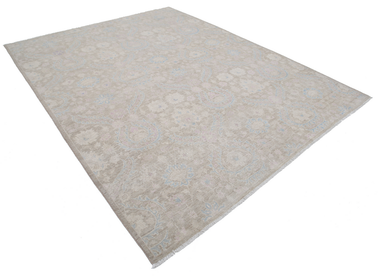 Hand Knotted Artemix Wool Rug - 7' 11" X 9' 9" 7' 11" X 9' 9" (241 X 297) / Taupe / Wool