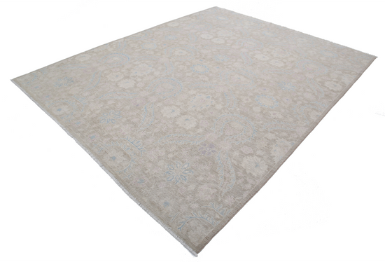 Hand Knotted Artemix Wool Rug - 7' 11" X 9' 9" 7' 11" X 9' 9" (241 X 297) / Taupe / Wool