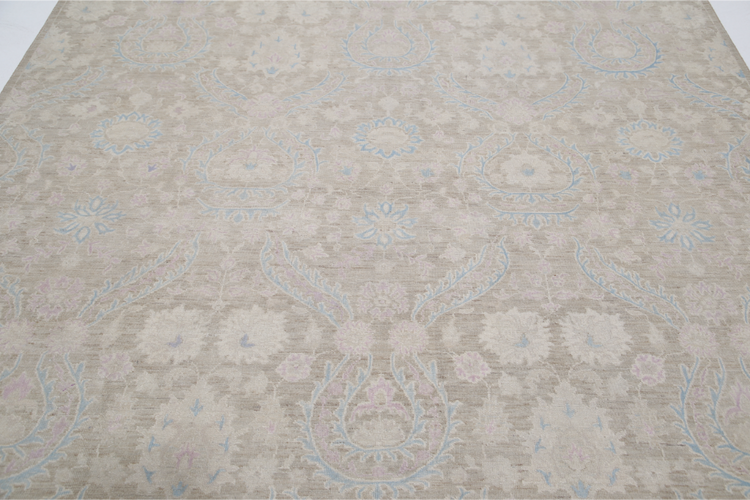 Hand Knotted Artemix Wool Rug - 7' 11" X 9' 9" 7' 11" X 9' 9" (241 X 297) / Taupe / Wool