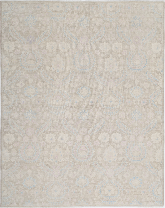 Hand Knotted Artemix Wool Rug - 7' 11" X 9' 9" 7' 11" X 9' 9" (241 X 297) / Taupe / Wool