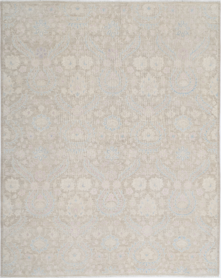 Hand Knotted Artemix Wool Rug - 7' 11" X 9' 9" 7' 11" X 9' 9" (241 X 297) / Taupe / Wool