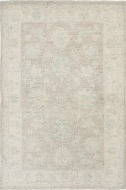 Hand Knotted Serenity Wool Rug - 3' 2" X 4' 11" 3' 2" X 4' 11" (97 X 150) / Brown / Wool