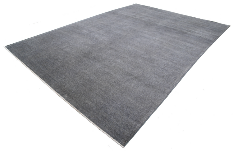 Hand Knotted Overdye Wool Rug - 9' 8" X 13' 9" 9' 8" X 13' 9" (295 X 419) / Grey / Wool