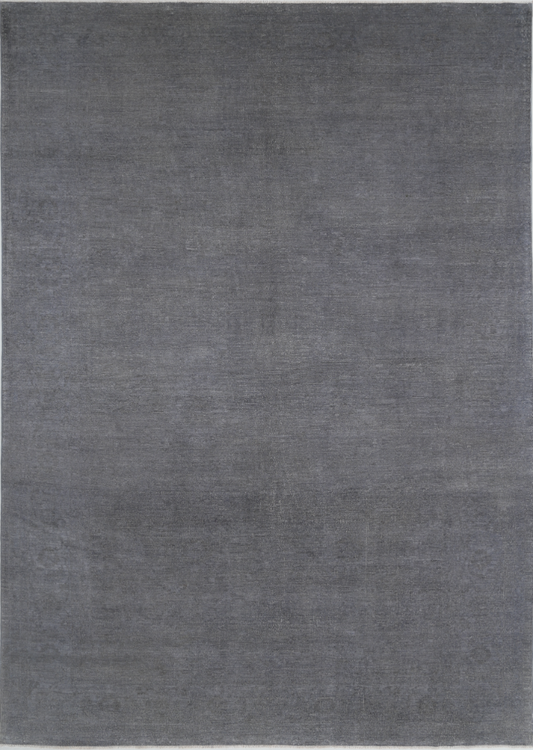 Hand Knotted Overdye Wool Rug - 9' 8" X 13' 9" 9' 8" X 13' 9" (295 X 419) / Grey / Wool