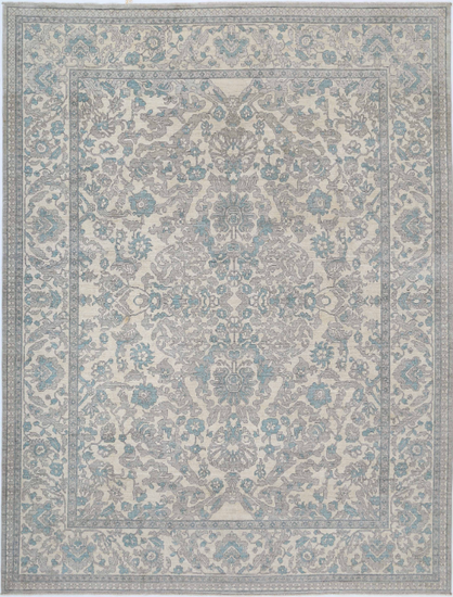 Hand Knotted Serenity Wool Rug - 9' 7" X 12' 5" 9' 7" X 12' 5" (292 X 379) / Ivory / Wool