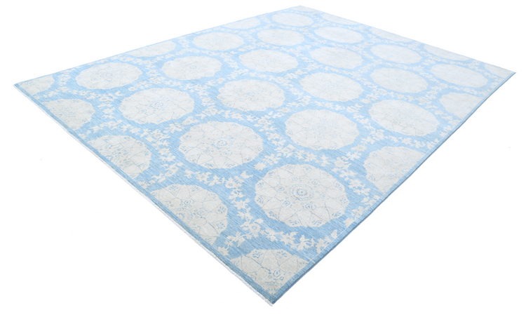 Hand Knotted Ariana Wool Rug - 9' 2" X 12' 0" 9' 2" X 12' 0" (280 X 366) / Blue / Wool