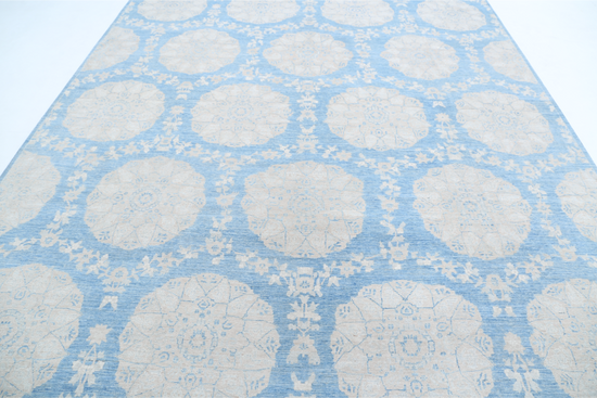 Hand Knotted Ariana Wool Rug - 9' 2" X 12' 0" 9' 2" X 12' 0" (280 X 366) / Blue / Wool