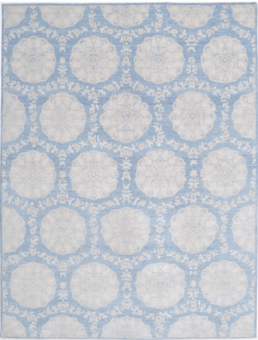 Hand Knotted Ariana Wool Rug - 9' 2" X 12' 0" 9' 2" X 12' 0" (280 X 366) / Blue / Wool