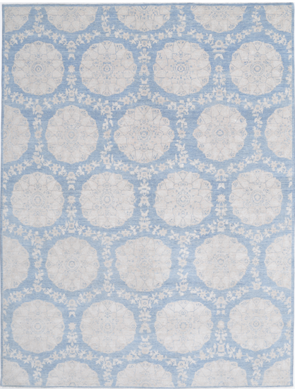 Hand Knotted Ariana Wool Rug - 9' 2" X 12' 0" 9' 2" X 12' 0" (280 X 366) / Blue / Wool