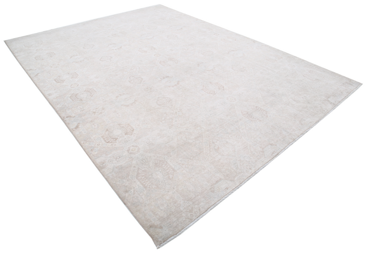 Hand Knotted Artemix Wool Rug - 8' 7" X 11' 4" 8' 7" X 11' 4" (262 X 345) / Taupe / Wool