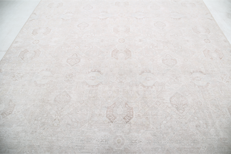 Hand Knotted Artemix Wool Rug - 8' 7" X 11' 4" 8' 7" X 11' 4" (262 X 345) / Taupe / Wool