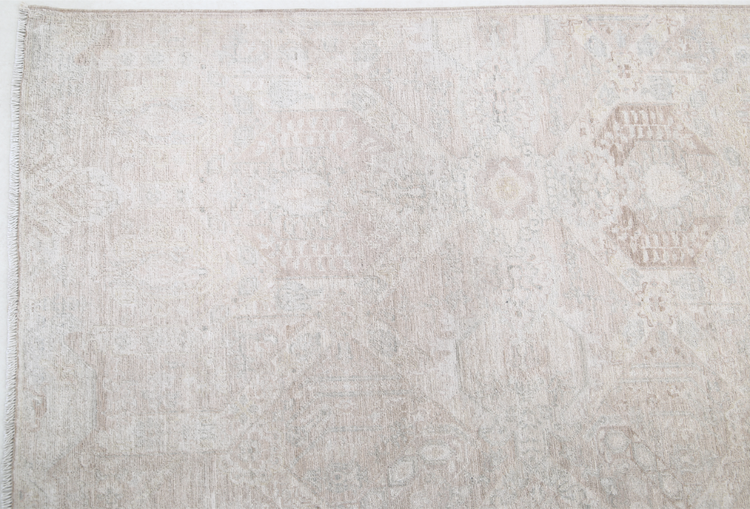 Hand Knotted Artemix Wool Rug - 8' 7" X 11' 4" 8' 7" X 11' 4" (262 X 345) / Taupe / Wool