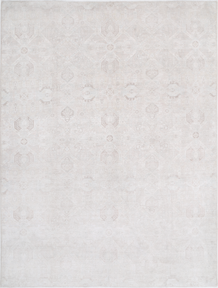 Hand Knotted Artemix Wool Rug - 8' 7" X 11' 4" 8' 7" X 11' 4" (262 X 345) / Taupe / Wool