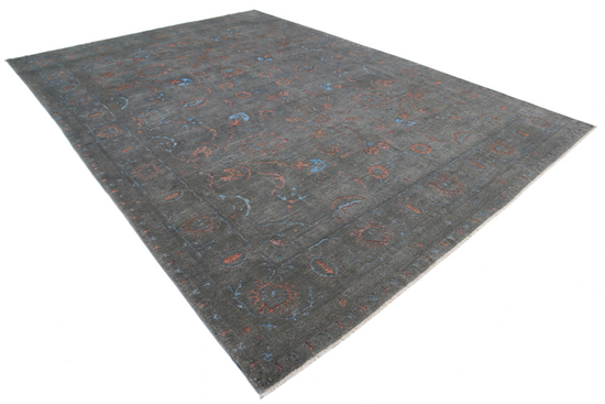 Hand Knotted Onyx Wool Rug - 9' 8" X 13' 9" 9' 8" X 13' 9" (295 X 419) / Grey / Wool