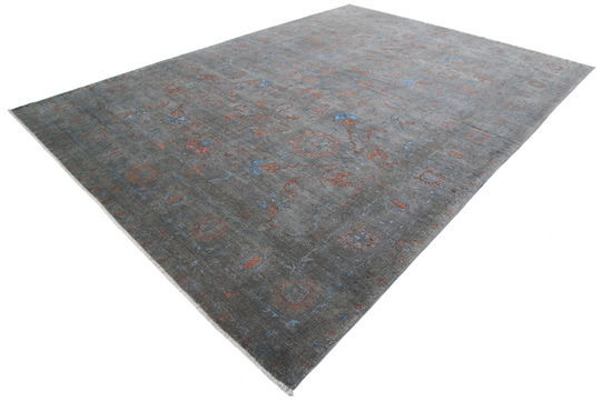 Hand Knotted Onyx Wool Rug - 9' 8" X 13' 9" 9' 8" X 13' 9" (295 X 419) / Grey / Wool