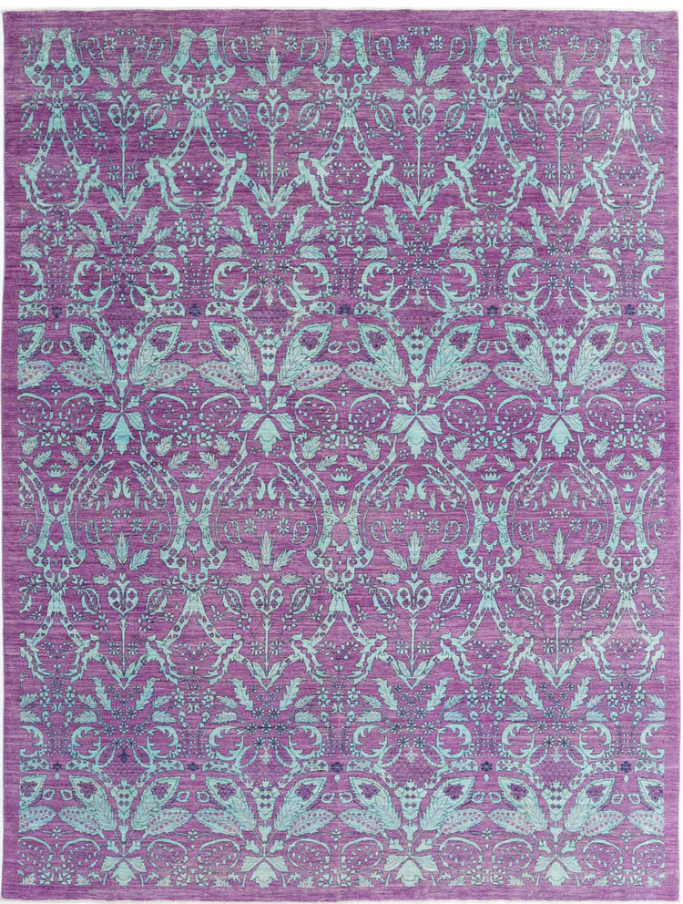 Hand Knotted Fine Artemix Wool Rug - 8'9'' x 11'7''