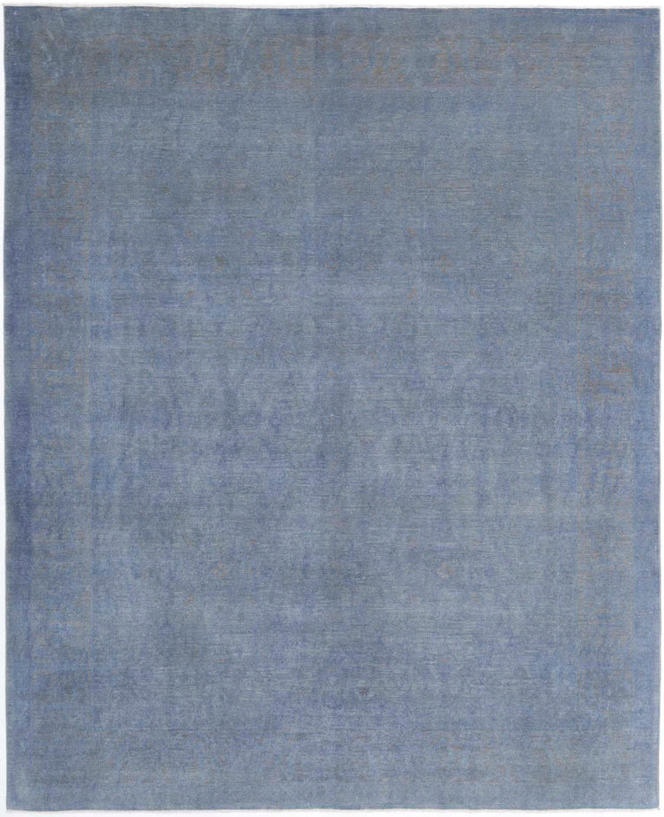 Hand Knotted Fine Overdyed Wool Rug - 7'10'' x 9'11''