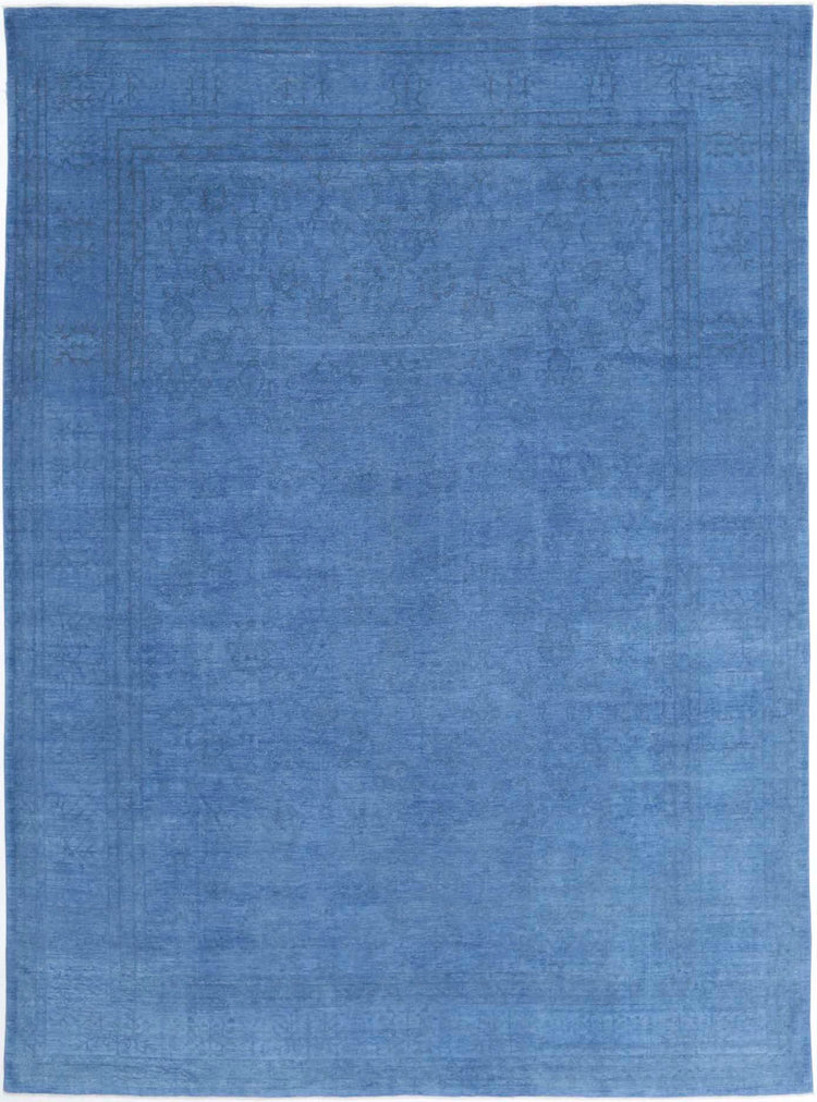 Hand Knotted Fine Overdyed Wool Rug - 9'8'' x 13'7''