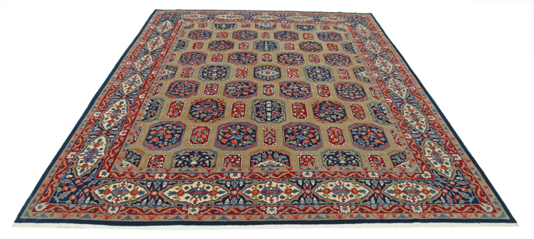 Hand Knotted Heritage Wool Rug - 7' 11" X 9' 9" 7' 11" X 9' 9" (241 X 297) / Beige / Wool