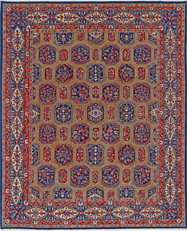 Hand Knotted Heritage Wool Rug - 7' 11" X 9' 9" 7' 11" X 9' 9" (241 X 297) / Beige / Wool