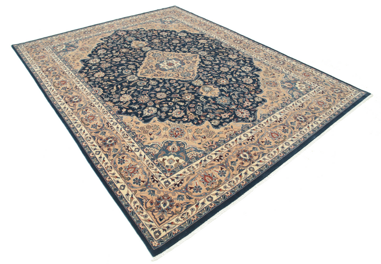 Hand Knotted Heritage Wool Rug - 8' 0" X 10' 2" 8' 0" X 10' 2" (244 X 310) / Blue / Wool