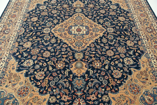 Hand Knotted Heritage Wool Rug - 8' 0" X 10' 2" 8' 0" X 10' 2" (244 X 310) / Blue / Wool