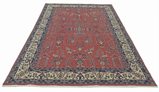 Hand Knotted Heritage Wool Rug - 5' 11" X 8' 11" 5' 11" X 8' 11" (180 X 272) / Pink / Wool