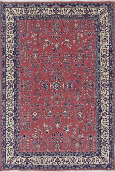 Hand Knotted Heritage Wool Rug - 5' 11" X 8' 11" 5' 11" X 8' 11" (180 X 272) / Pink / Wool