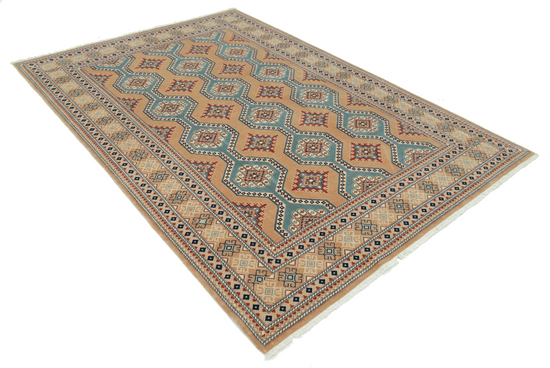 Hand Knotted Heritage Wool Rug - 6' 0" X 8' 11" 6' 0" X 8' 11" (183 X 272) / Taupe / Wool